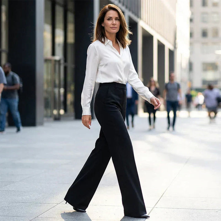 Amelia™ | Pantalón de tiro alto elegante